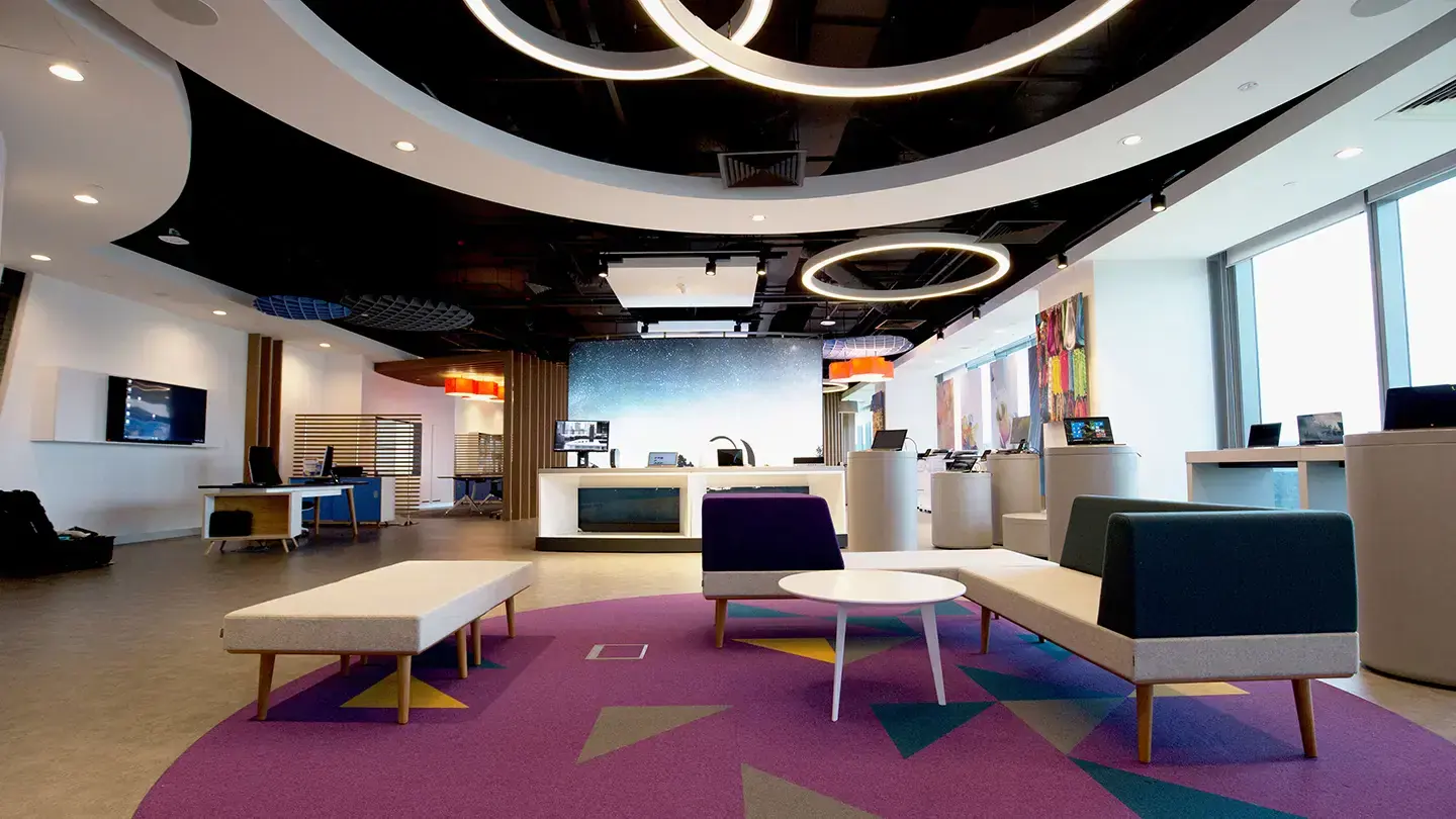 Office reception and lounge fitout